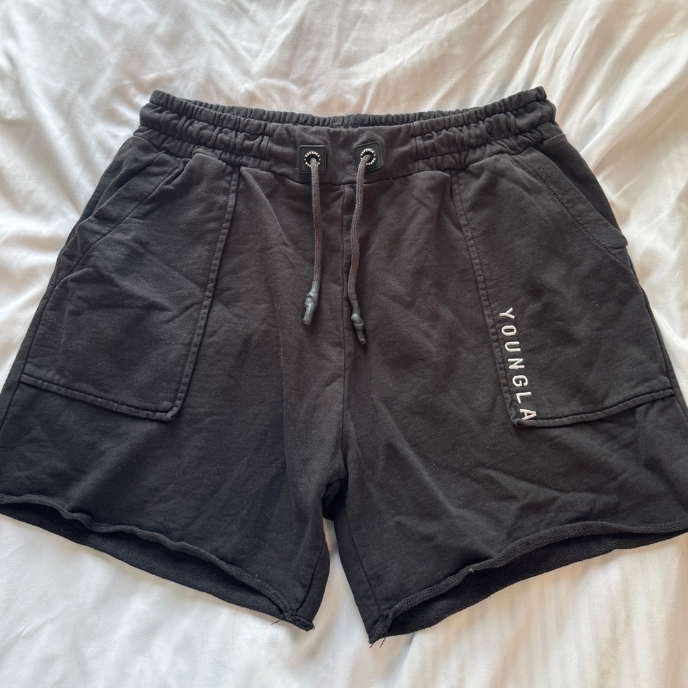 YoungLA Black Athletic Shorts
